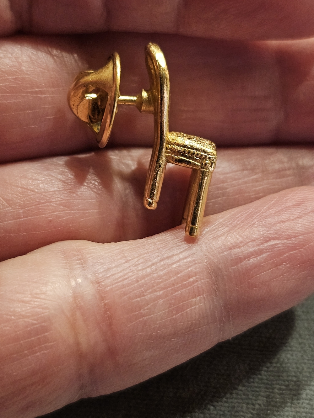 Dior Gold-tone Miniature Chair Brooch with CD Medallion - Picture 9 of 12